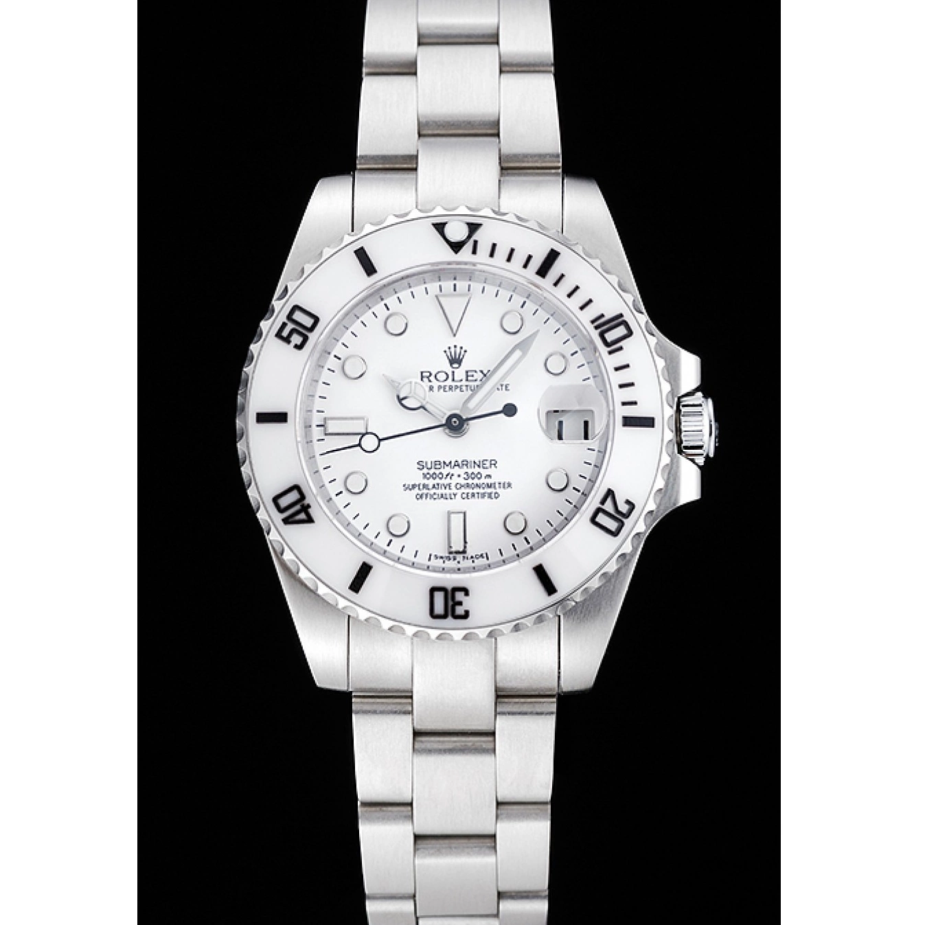 Best AAA Replica Sites Dial Bracelet 1454152 White Rolex Stainless Steel Submariner 0819
